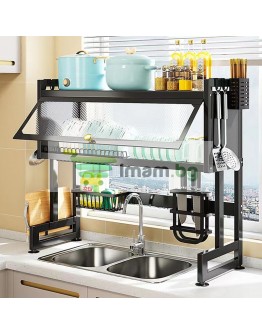 Сушилник за съдове със стъклена врата поставка за прибори и специално отделение за лъжици, вилици и ножове